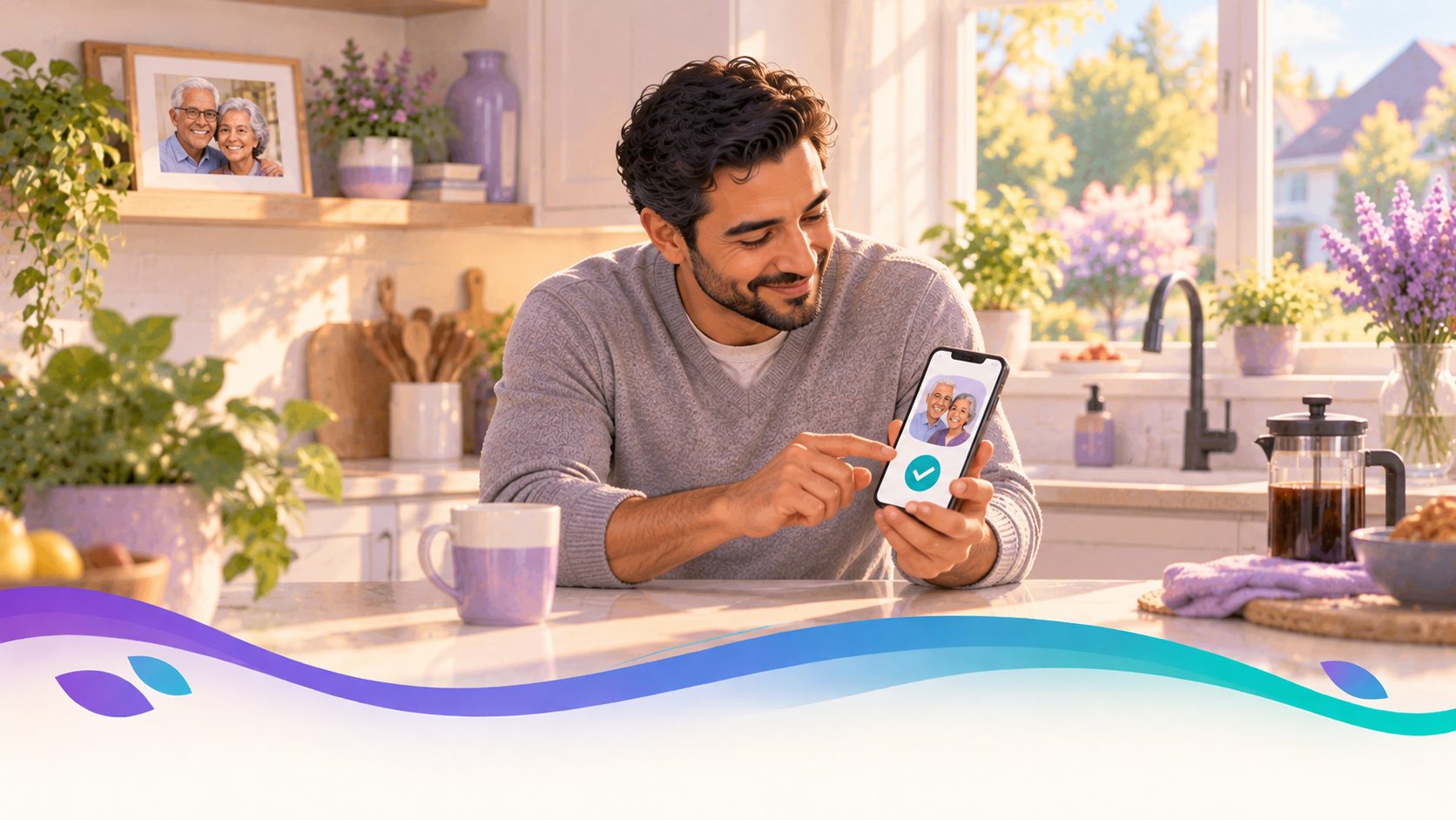 A family managing care independently through iCaria