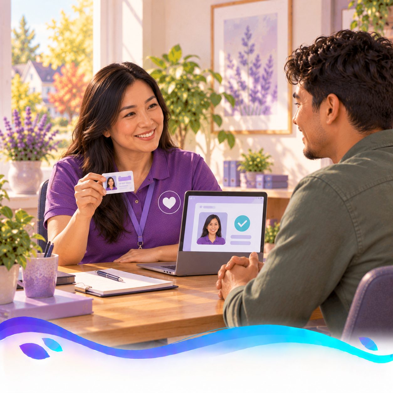 A provider being verified by the iCaria team